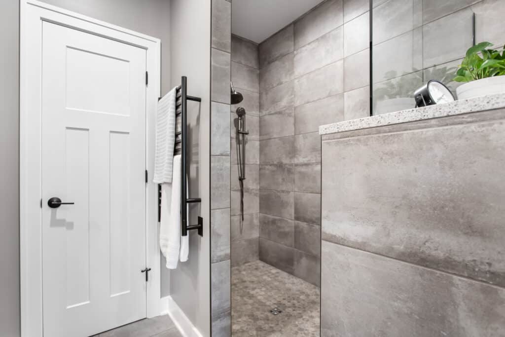 Example of interior design for bathroom shower